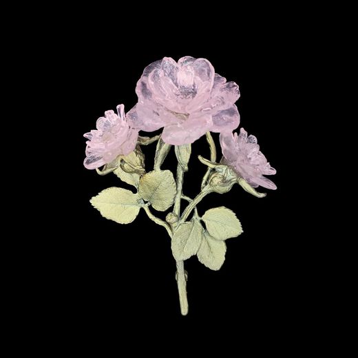 Blushing rose brooch by Michael Michaud